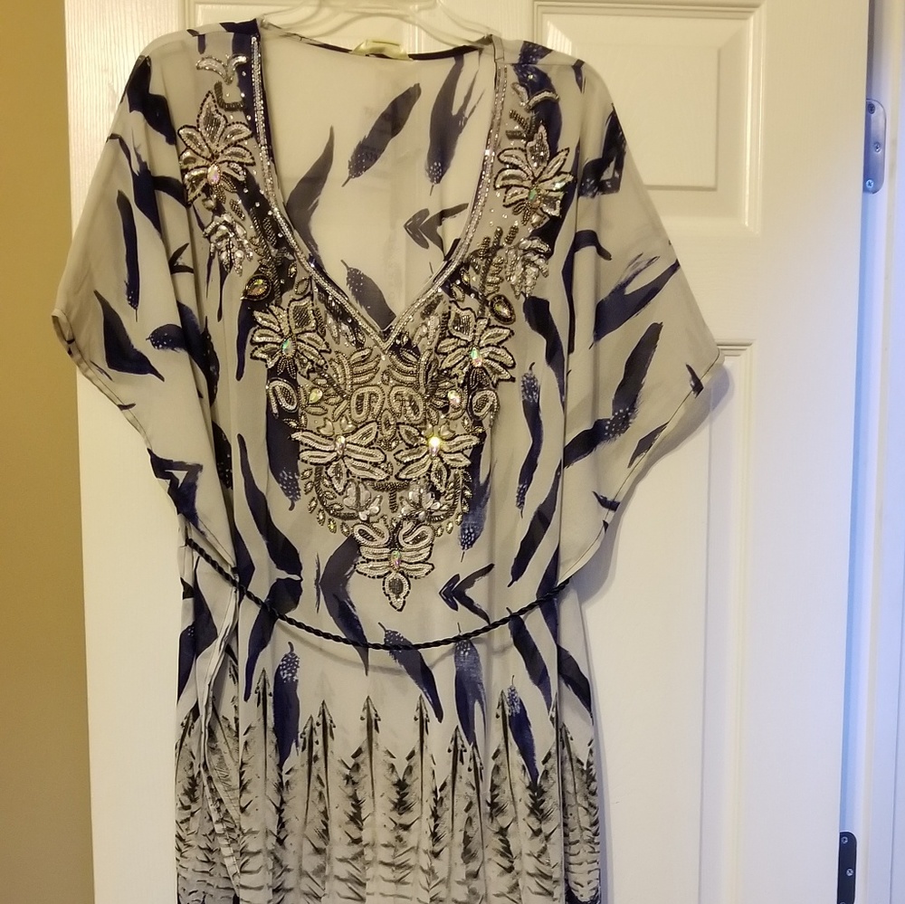 Studded bathing suit cover up